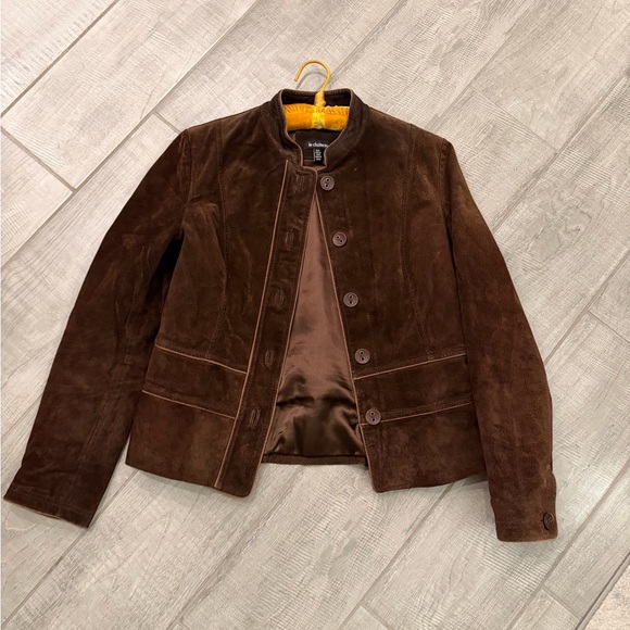 ✨ Vintage Suede Leather Jacket – Le Château – Tailored Fit - Picture 2 of 12